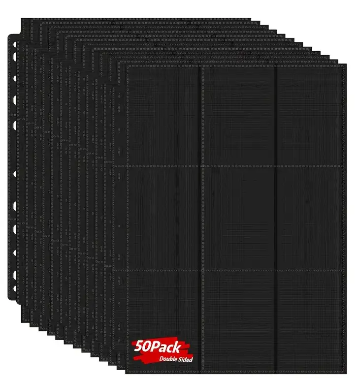 Hojas 3 x 3 negras (50 unidades)